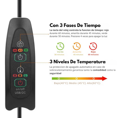 Calefactor de pies eléctrico USB